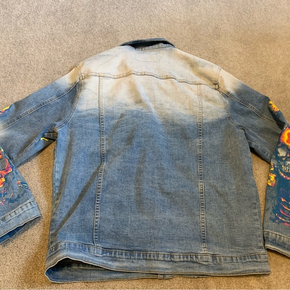 Mackeen Jean jacket size xl multi color pink yellow blue - Picture 6 of 7